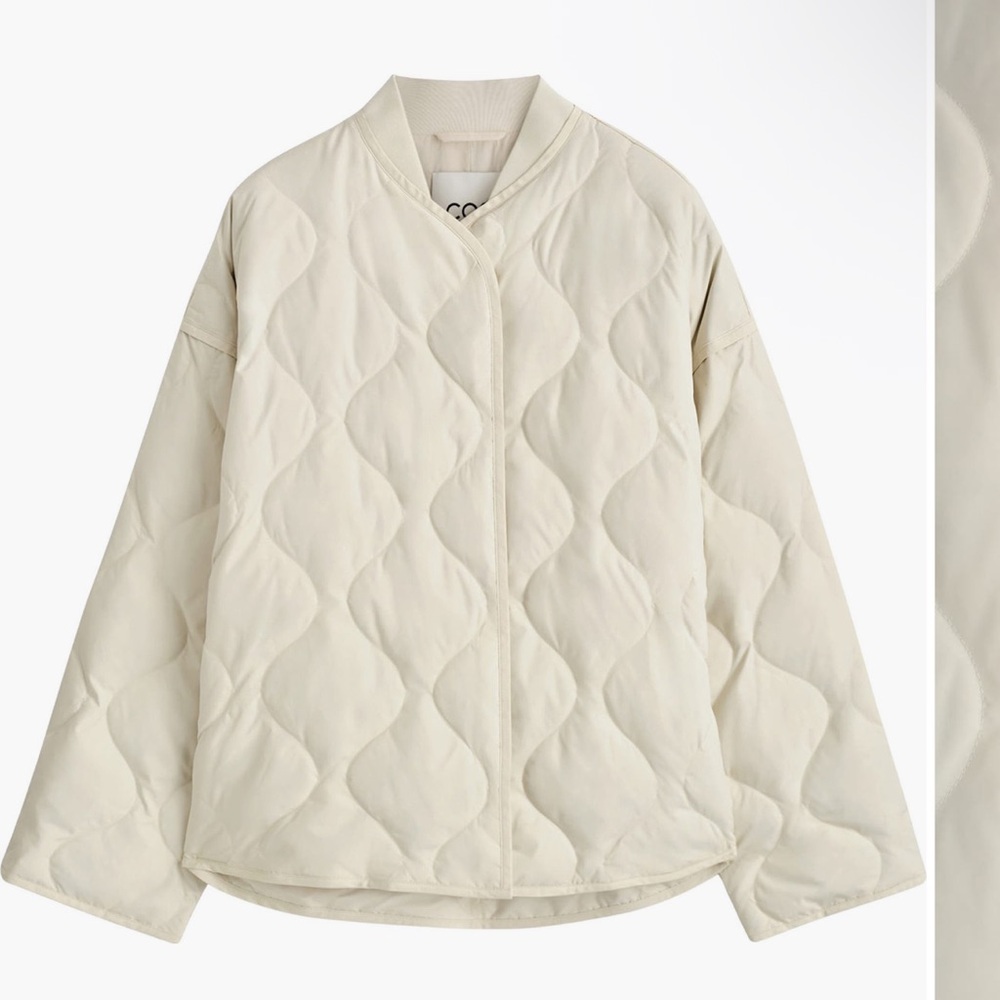 COS Off-White Quilted Puffer Jacket